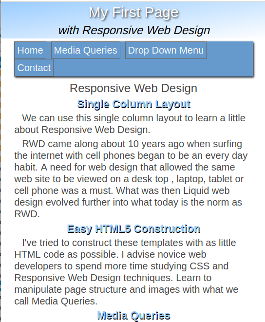 web page in browser